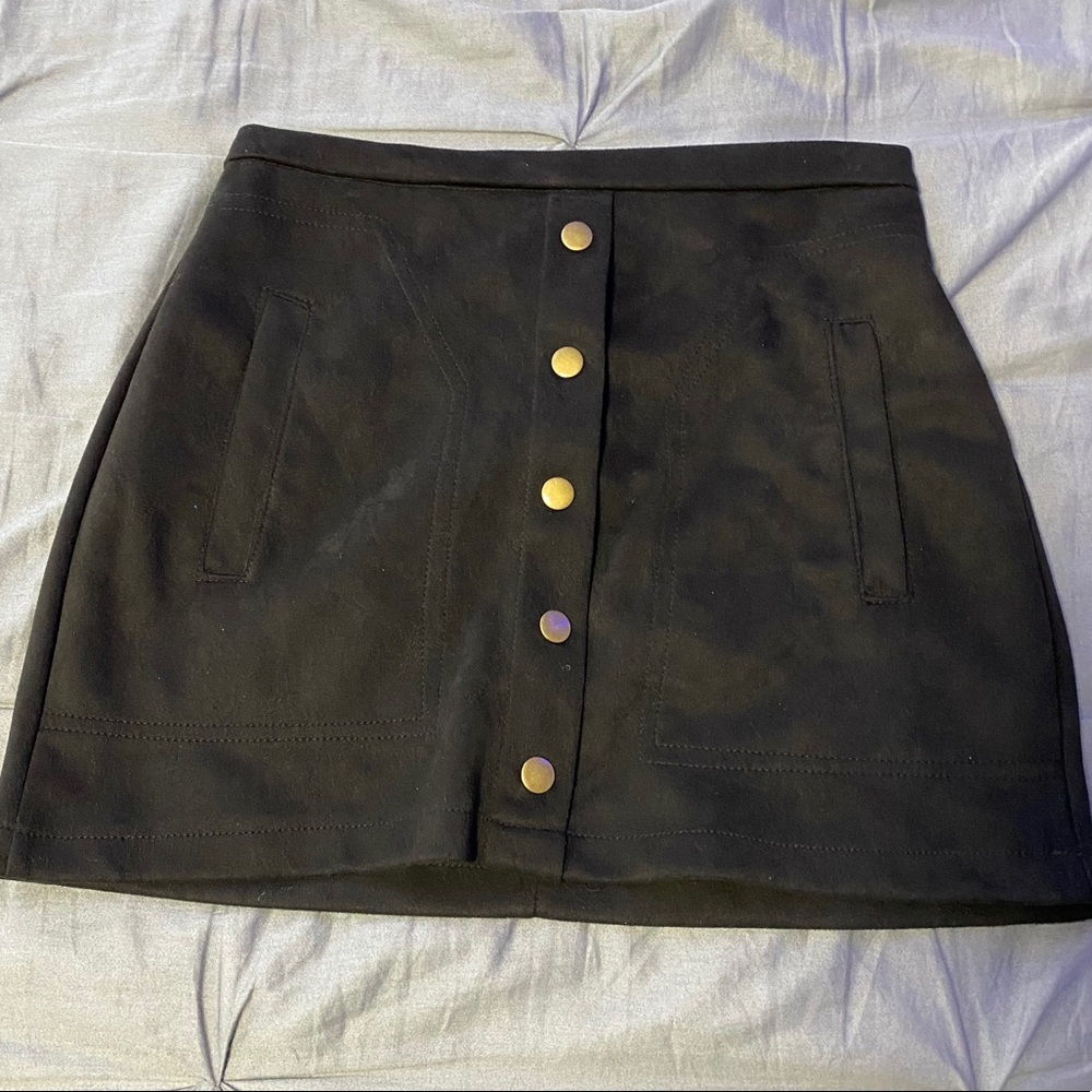 Black velvet skirt